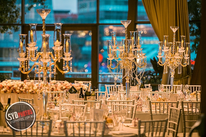 悉尼婚礼布置-贵族水晶蜡烛台